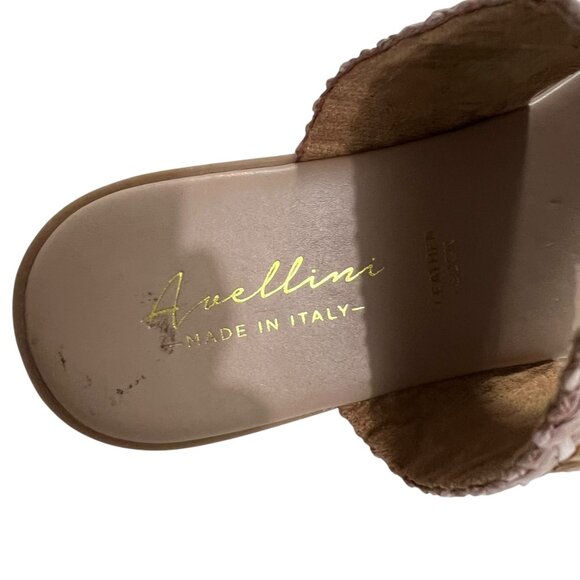 Avellini Raffia Slide Sandals With Leather Lining‎ & Square Toe size 8 - Picture 3 of 8